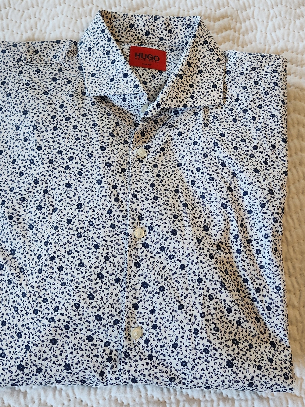 Hugo Boss Floral Button-Up Shirt Size 16